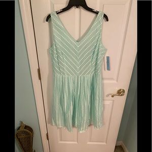 Antonio Melani Mint and White Dress